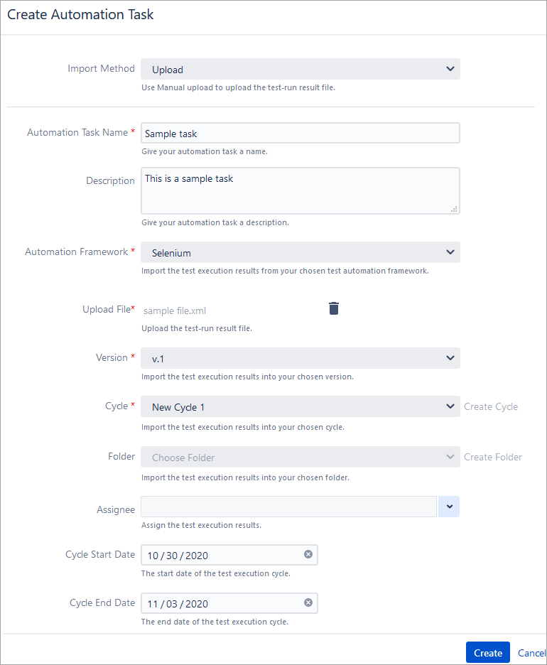 Upload import method