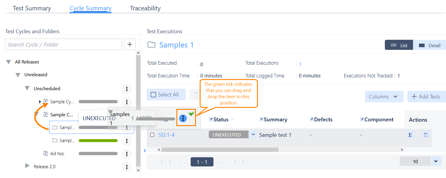 Correct drag-and-drop for reorder